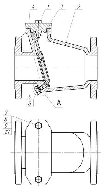 Клапан обратный Иртыш КСВ Ду125 Ру10